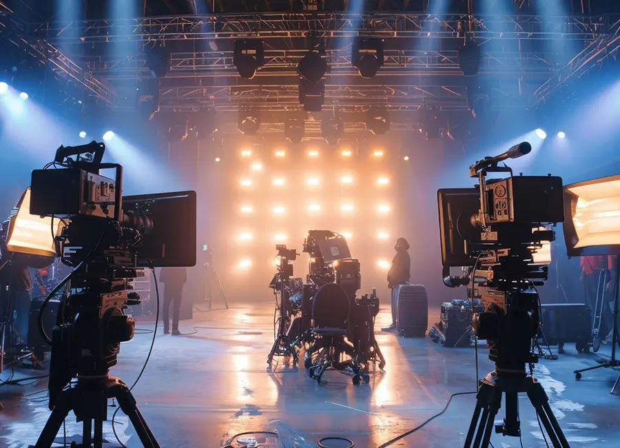 a video shoot setup